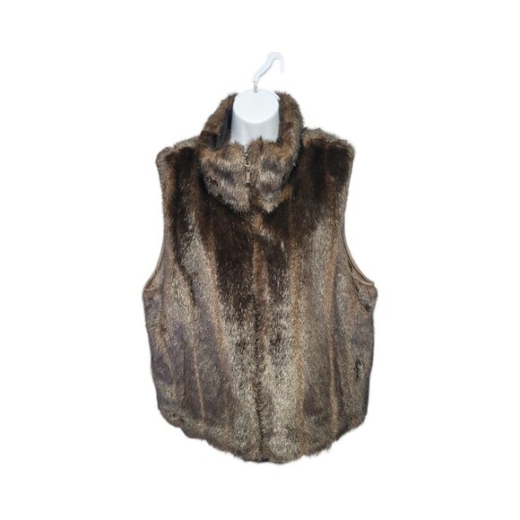 Faux Fur Reversible Vest size medium - Picture 2 of 7